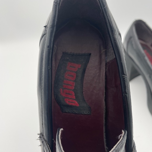 Women's Black Chunky Heel Loafers Bongo - Picture 7 of 8